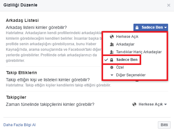 Facebook Arkadaş Listesi Nasıl Gizlenir 3