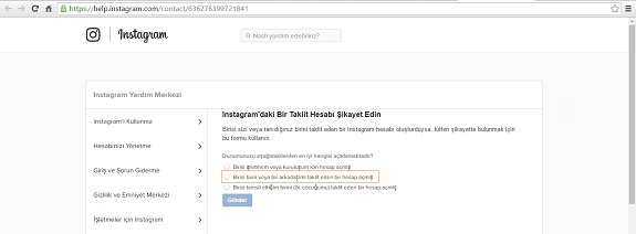 Instagram taklit hesabı nasıl şikayet edilir 4