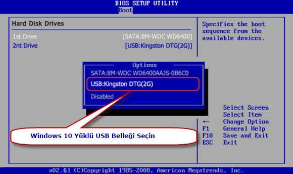 USB Bellekten Üzerinde Windows 10 Nasıl Yüklenir 3