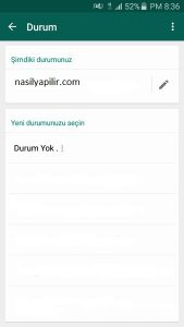 Whatsapp Uygulamasında Durum Güncellemesi Nasıl Yapılır 2