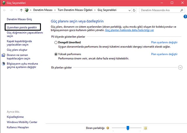 Windows 10 Uyanırken Parola Sorma Nasıl İptal Edilir 2