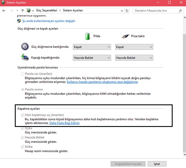 Windows 10 Uyanırken Parola Sorma Nasıl İptal Edilir 4
