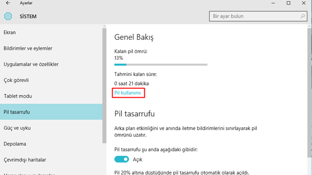 Windows 10'da Uygulamalar Ne Kadar Pil Tüketiyor 2